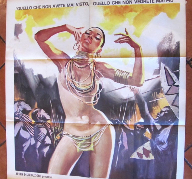 Manifesto Cinema AFRICA NUDA - AFRICA VIOLENTA - 100x140, 1974