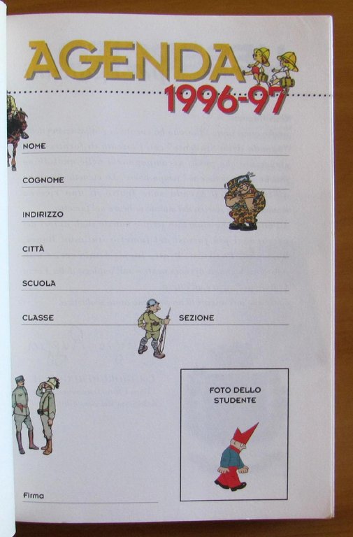 AGENDA DELLO STUDENTE 1996 - 97