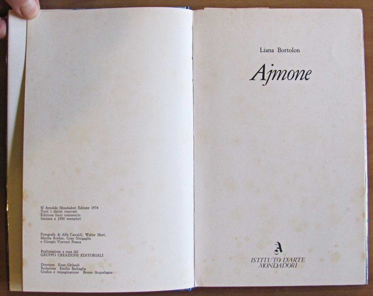 AJMONE - Istituto D'Arte Mondadori - Edizione Limitata, 1974