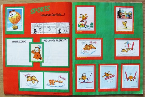 ALBUM FIGURINE PANINI - GARFIELD, 1989 - COMPLETO con CEDOLE …