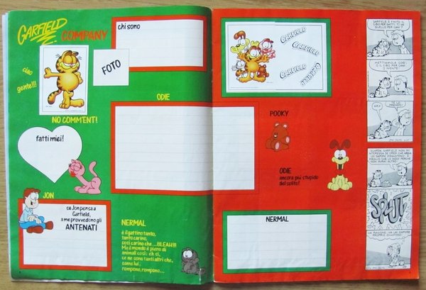 ALBUM FIGURINE PANINI - GARFIELD, 1989 - COMPLETO con CEDOLE …