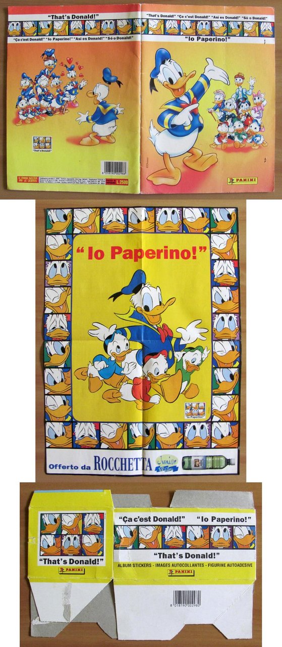 ALBUM FIGURINE PANINI - IO PAPERINO + POSTER Rocchetta + …