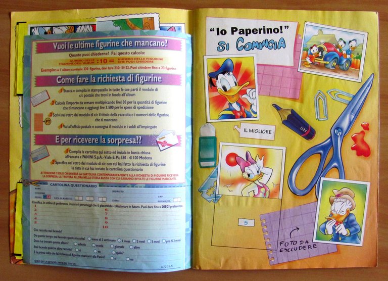 ALBUM FIGURINE PANINI - IO PAPERINO + POSTER Rocchetta + …