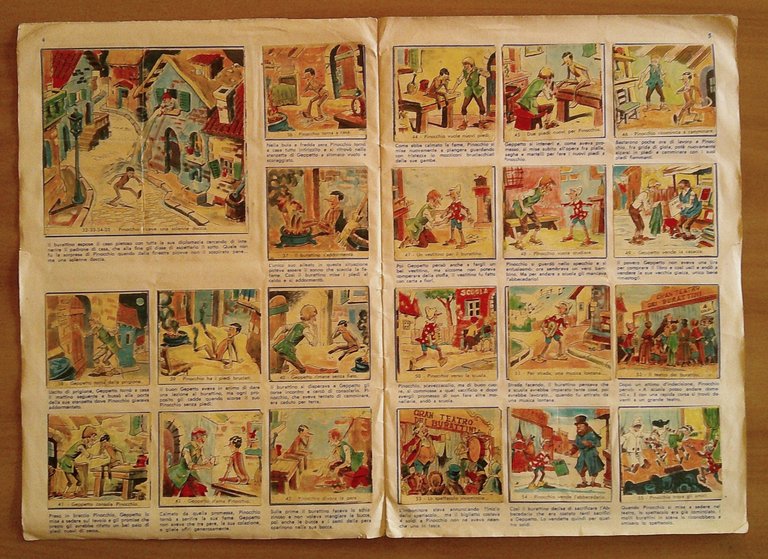 Album Figurine PINOCCHIO, 1963 ca. - ill. AGNELLO - COMPLETO