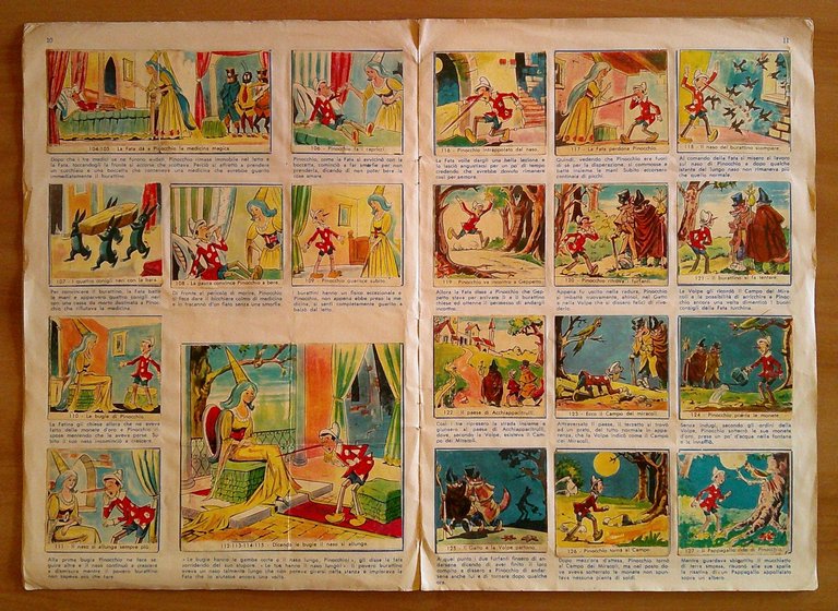 Album Figurine PINOCCHIO, 1963 ca. - ill. AGNELLO - COMPLETO