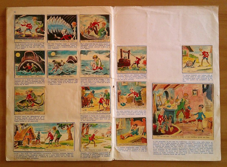 Album Figurine PINOCCHIO, 1963 ca. - ill. AGNELLO - COMPLETO