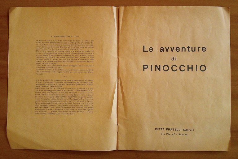 Album Figurine PINOCCHIO, anni '50 - COMPLETO
