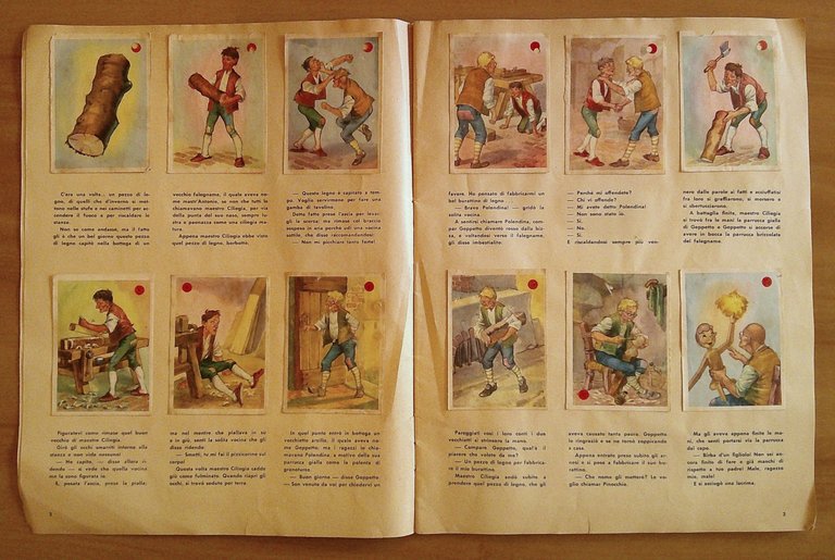 Album Figurine PINOCCHIO, anni '50 - COMPLETO