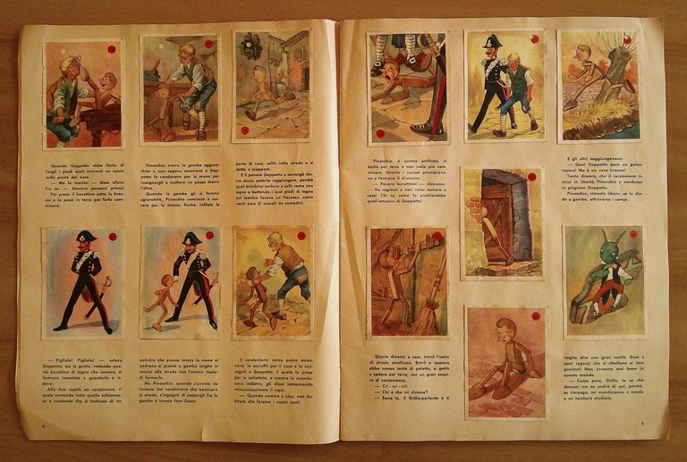 Album Figurine PINOCCHIO, anni '50 - COMPLETO