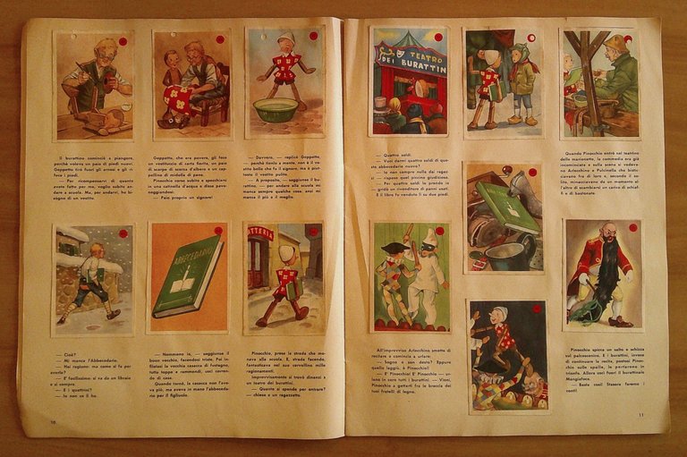 Album Figurine PINOCCHIO, anni '50 - COMPLETO