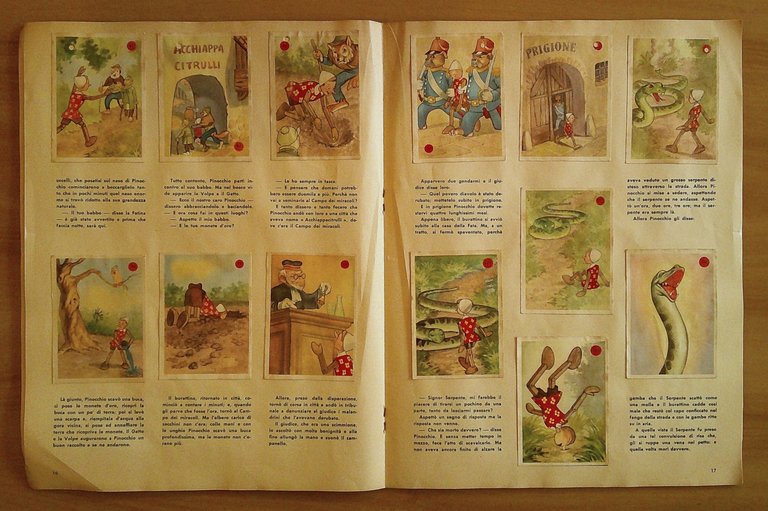 Album Figurine PINOCCHIO, anni '50 - COMPLETO