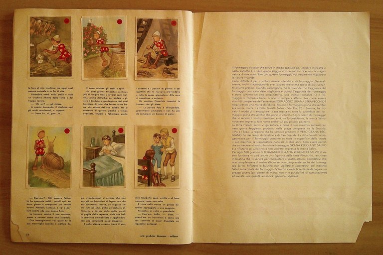 Album Figurine PINOCCHIO, anni '50 - COMPLETO