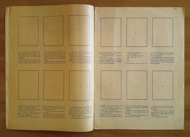 Album Figurine PINOCCHIO, anni '50 - VUOTO