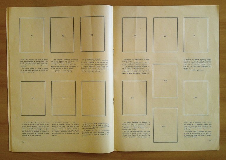 Album Figurine PINOCCHIO, anni '50 - VUOTO