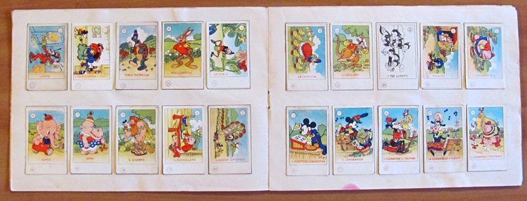 Album Figurine Premio Topolino. Elah, 1936. Presenti 96/100 Figurine. Prima …