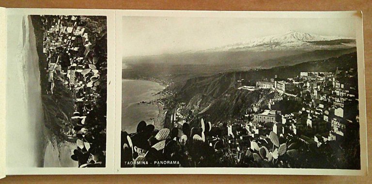 Album Fotografico Fotocelere 10 Vedutine con Cartoline TAORMINA, anni '30