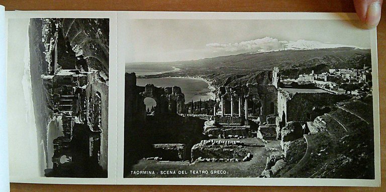 Album Fotografico Fotocelere 10 Vedutine con Cartoline TAORMINA, anni '30