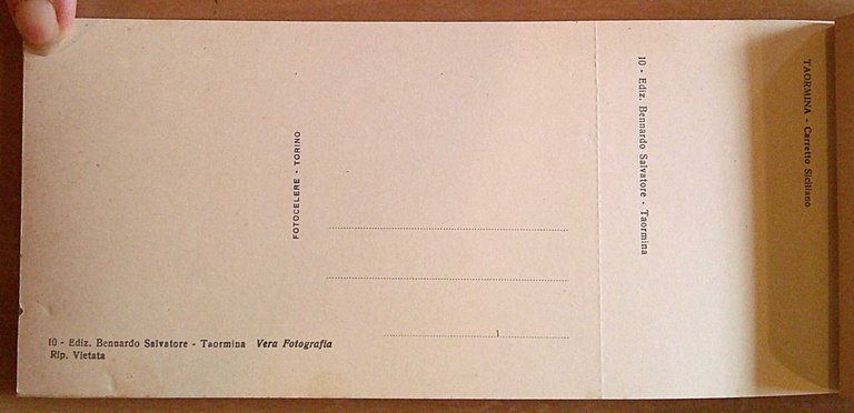 Album Fotografico Fotocelere 10 Vedutine con Cartoline TAORMINA, anni '30
