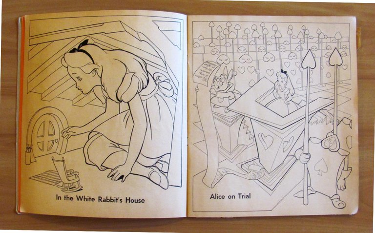 ALICE IN WONDERLAND Coloring Book, 1951