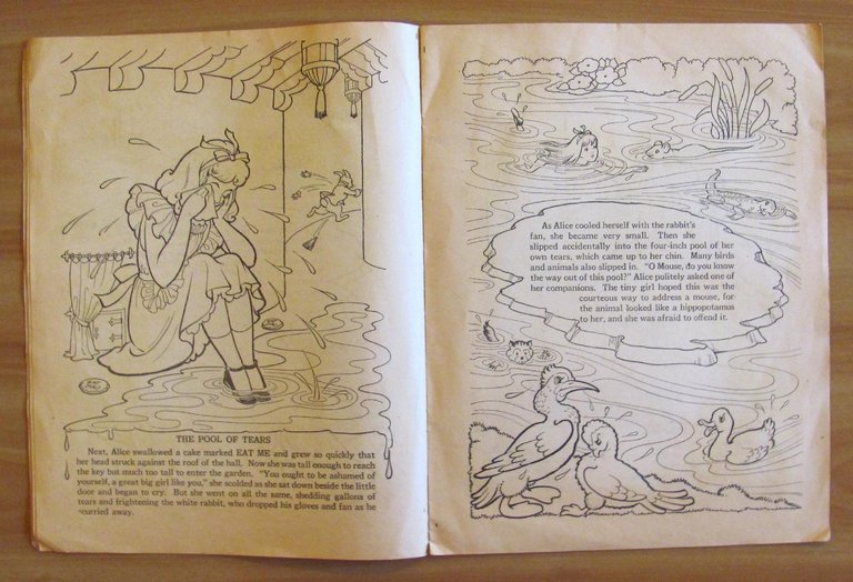 ALICE IN WONDERLAND Coloring Book, 1951