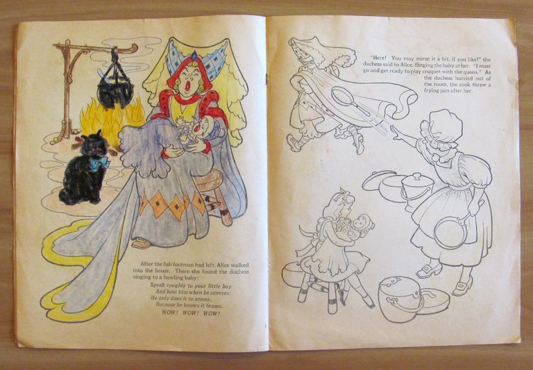 ALICE IN WONDERLAND Coloring Book, 1951