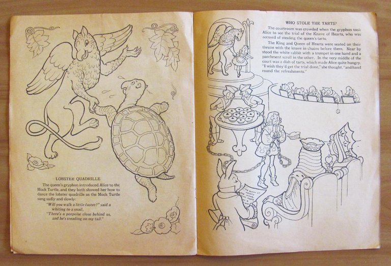 ALICE IN WONDERLAND Coloring Book, 1951