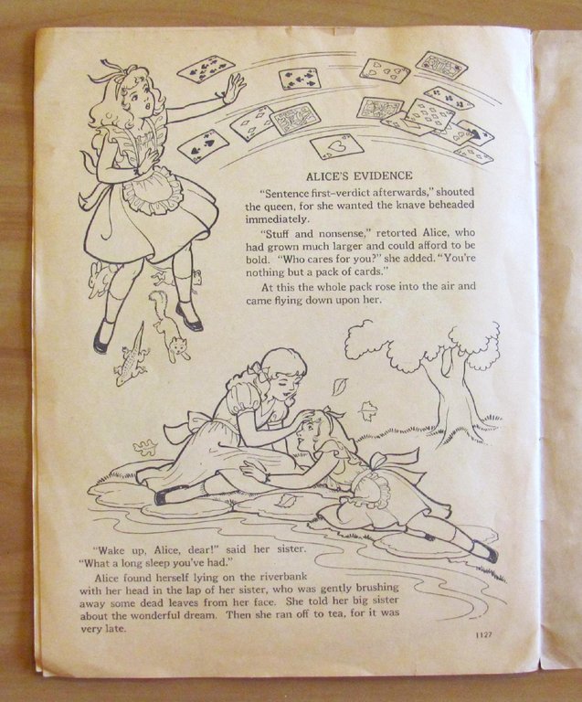 ALICE IN WONDERLAND Coloring Book, 1951