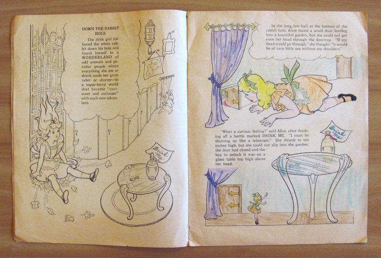 ALICE IN WONDERLAND Coloring Book, 1951