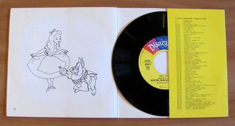 ALICE NEL PAESE DELLE MERAVIGLIE, 1969 con Disco 45"