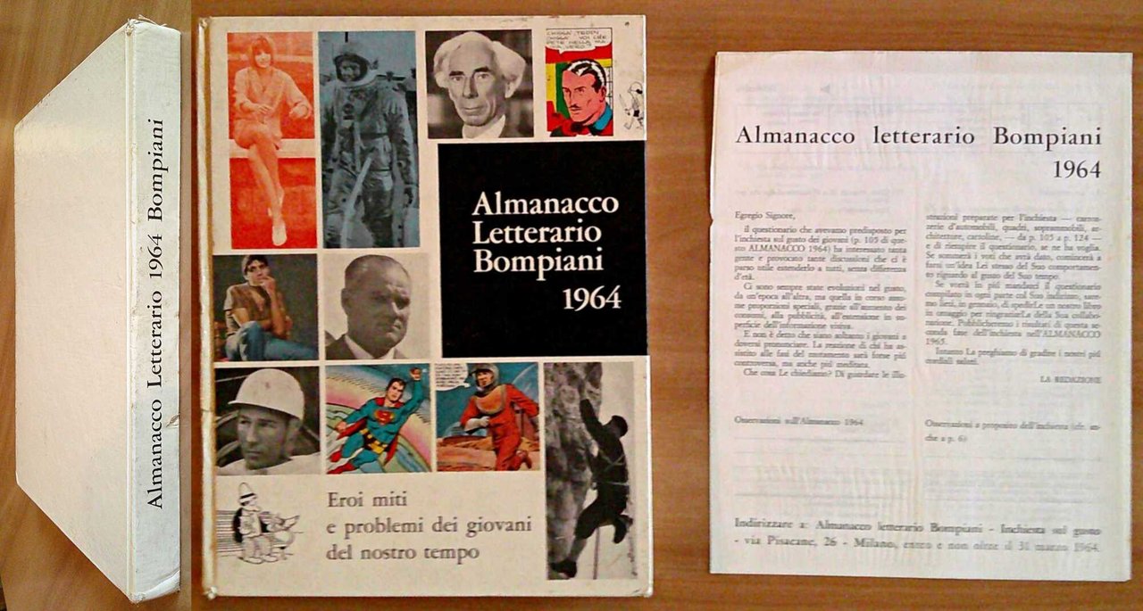 ALMANACCO LETTERARIO BOMPIANI I edizione 1964 - Con Questionario editoriale