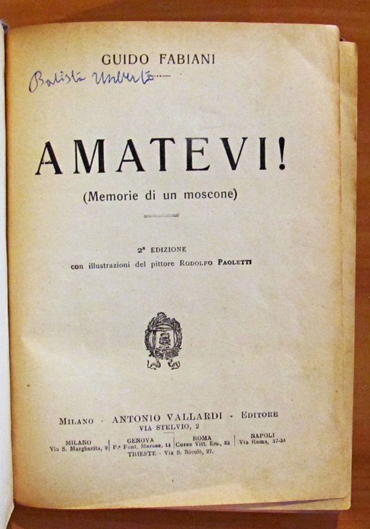 AMATEVI! - MEMORIE DI UN MOSCONE - Protofantascienza