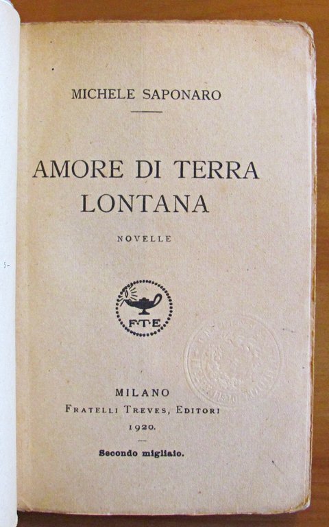 AMORE DI TERRA LONTANA - Collezione LE SPIGHE