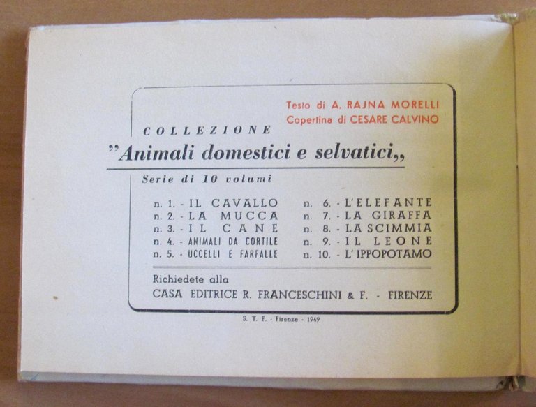 ANIMALI da CORTILE - Collezione Animali Domestici e Selvatici, 1949