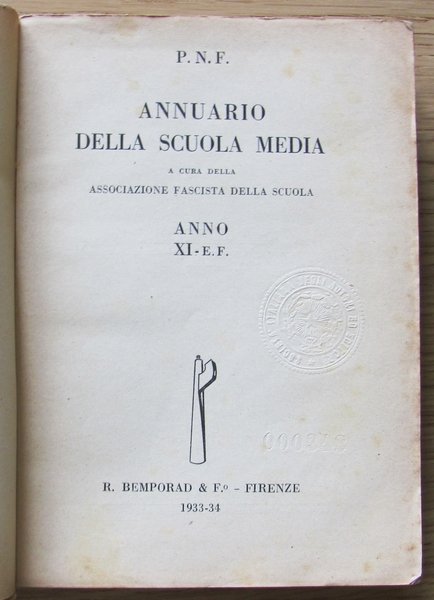 ANNUARIO DELLA SCUOLA MEDIA
