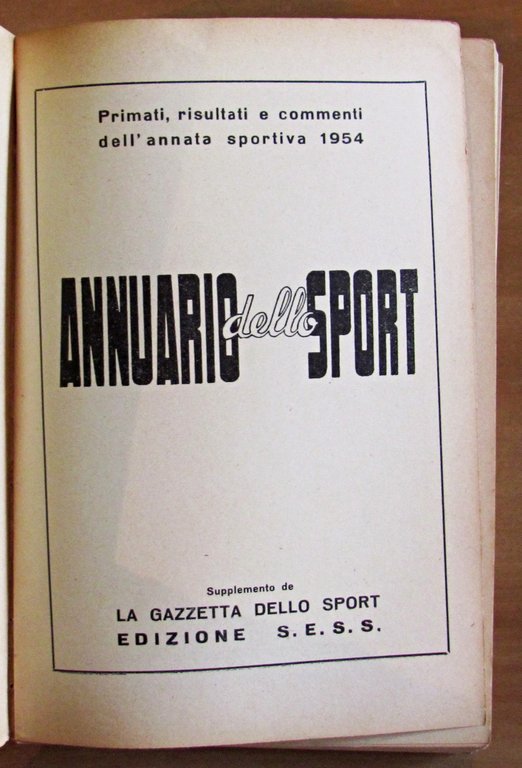 ANNUARIO DELLO SPORT 1955