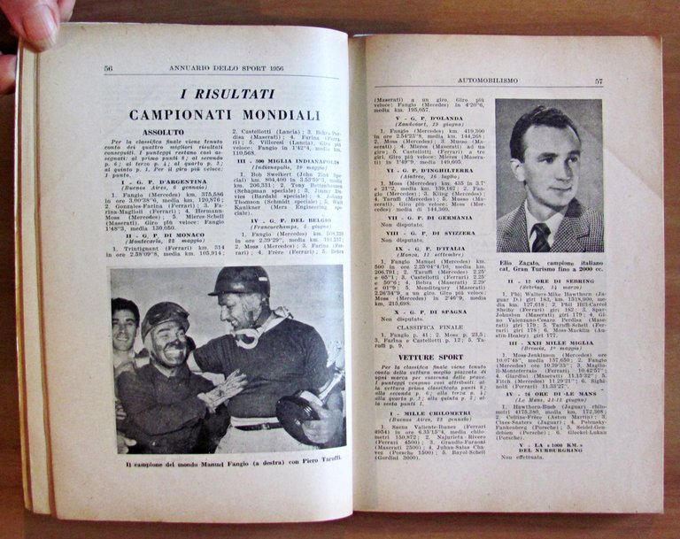 ANNUARIO DELLO SPORT 1956 - Primati - Risultati - Commenti …