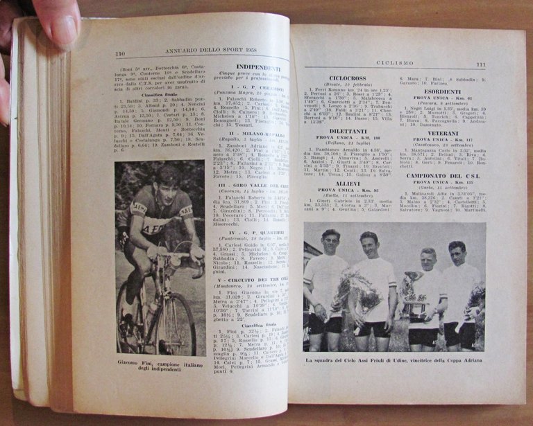 ANNUARIO DELLO SPORT 1958 - Primati - Risultati - Commenti …