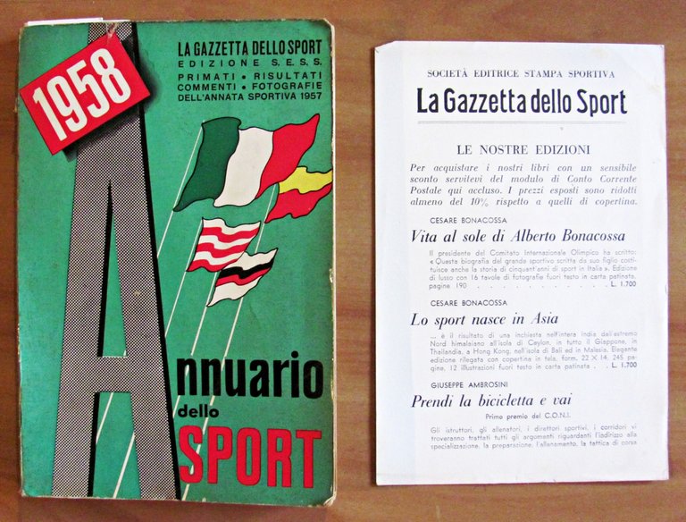 ANNUARIO DELLO SPORT 1958 - Primati - Risultati - Commenti …
