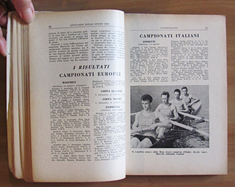 ANNUARIO DELLO SPORT 1958 - Primati - Risultati - Commenti …