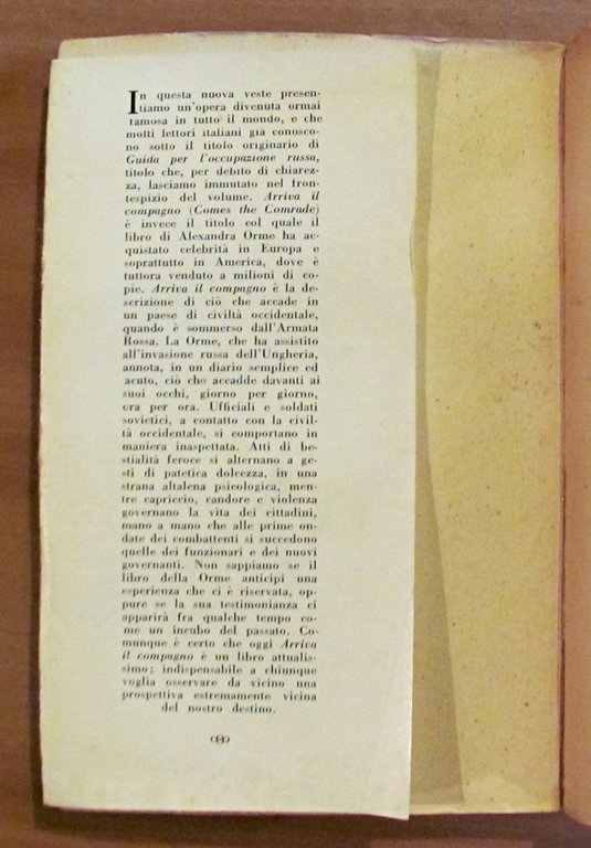ARRIVA IL COMPAGNO - GUIDA PER L'OCCUPAZIONE RUSSA - Collana …