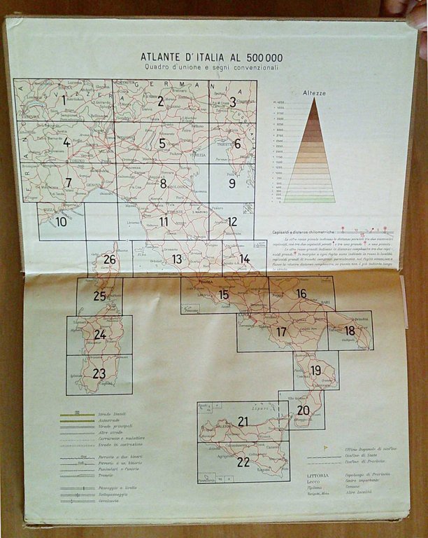 ATLANTE D'ITALIA AL 500.000, 1939