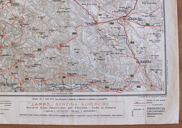 ATLANTE STRADALE Touring Club BARLETTA - MATERA, 1924 | Immagine Gallery 2