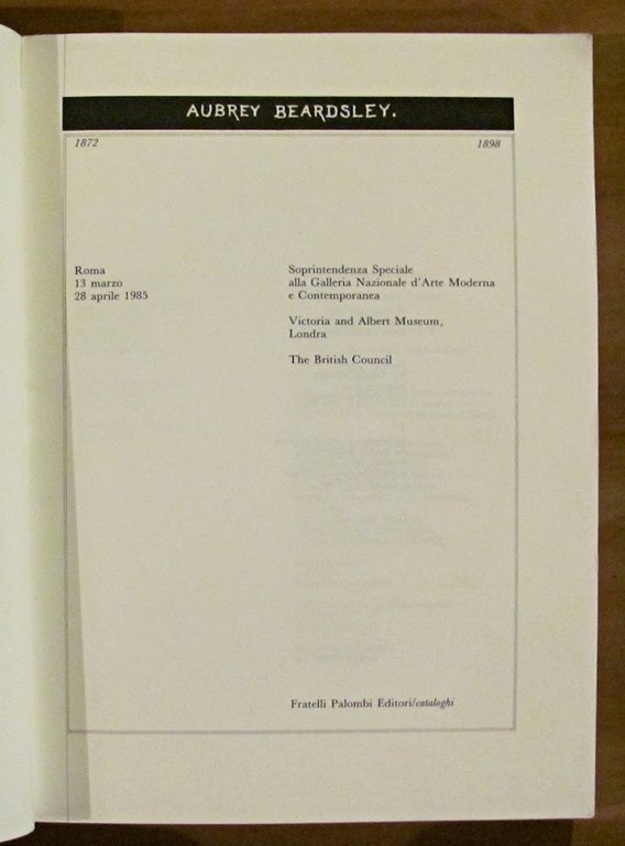AUBREY BEARDSLEY - Soprintendenza Speciale alla Galleria Nazionale d'Arte Moderna …