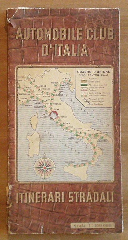 AUTOMOBILE CLUB D'ITALIA - Itinerari Stradali, 1949 con Depliant SARA …