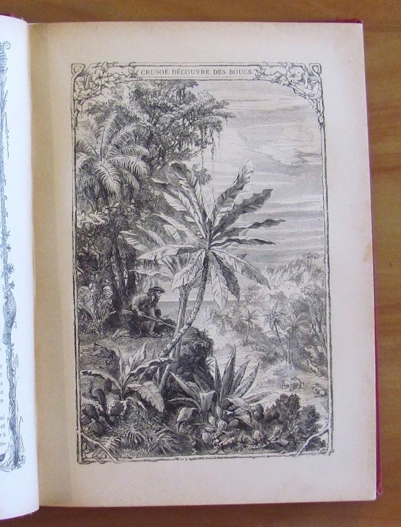 AVENTURES DE ROBINSON CRUSOE, 1888 con 100 incisioni