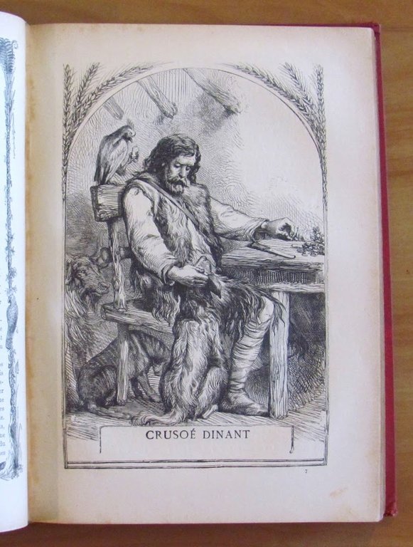 AVENTURES DE ROBINSON CRUSOE, 1888 con 100 incisioni