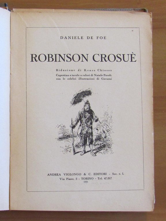 AVVENTURE DI ROBINSON CRUSOE - 1951 con ill. d POCOK …