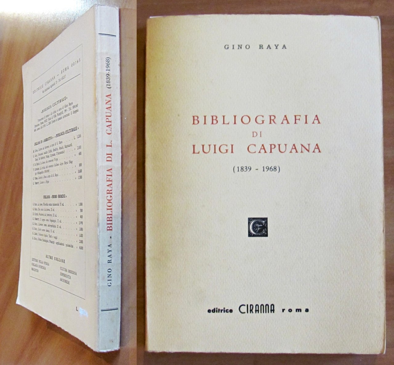 BIBLIOGRAFIA DI LUIGI CAPUANA 1839-1968 - Coll. Lettere nella storia …