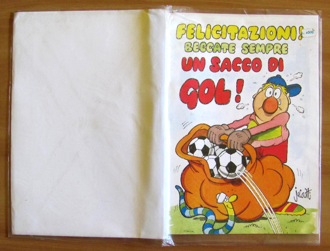 Biglietto AUGURI JACOVITTI - Serie Jacovitti SPORT - CALCIO con …