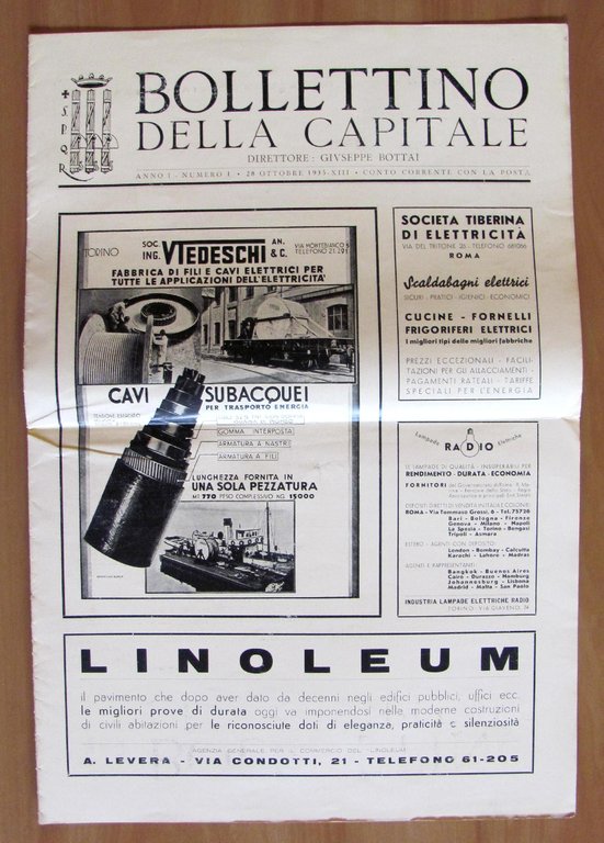 BOLLETTINO della CAPITALE - Anno I N.1 1935 - Direttore …
